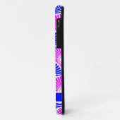 Magenta en Blue Chinese Semi Circle Wave Pattern Case-Mate iPhone Case (Achterkant/links)