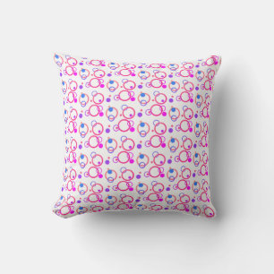 Magenta en Blue Colorful Modern Kussen