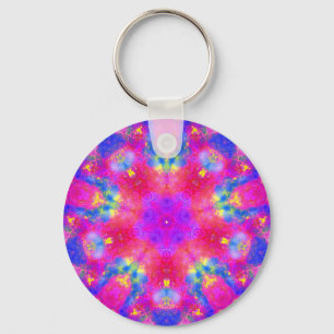 Magenta en Blue Mandala Sleutelhanger