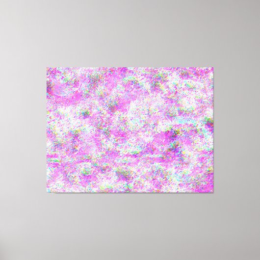 Magenta en golvende glitch canvas afdruk (Voorkant)