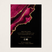 Magenta- en goudsieraden visitekaartje (Achterkant)