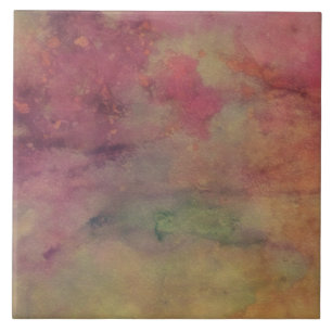 Magenta en groene decoratieve kunst tegel marmer s tegeltje