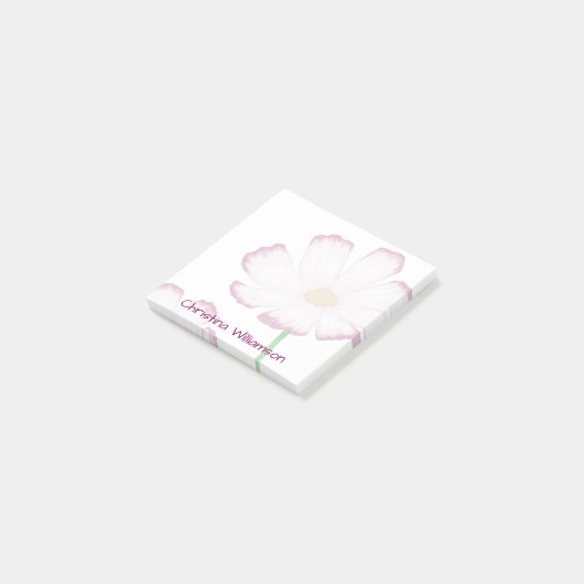 Magenta en Roze Cosmos Post-it® Notes (Schuin)