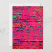 Magenta en Tropische palmboom India Weddenschap Save The Date (Achterkant)