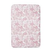 Magenta en White Easter Bunnies and Eggs Bath Mat (Voorkant Verticaal)