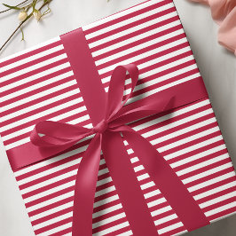 Magenta en White Narrow Stripes Cadeaupapier