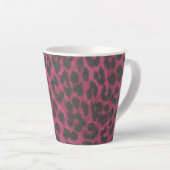 Magenta et Latte Mug Empreinte de léopard noir (Angle droit)