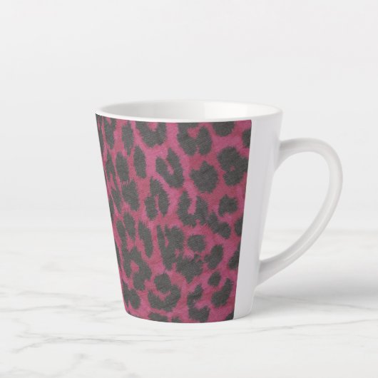 Magenta et Latte Mug Empreinte de léopard noir (Droite)