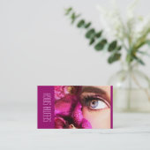 Magenta Eyes bloemen Visitekaartje (Staand voorkant)