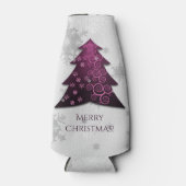 Magenta Festif Arbre de Noël Glacière de bouteille (Devant)