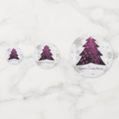 Magenta Festif Arbre de Noël Table Confetti (Devant)