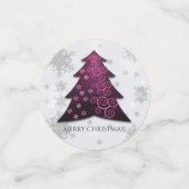 Magenta Festif Arbre de Noël Table Confetti (Petit recto)