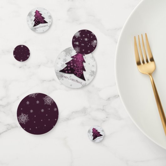 Magenta Festif Arbre de Noël Table Confetti (Groupe)