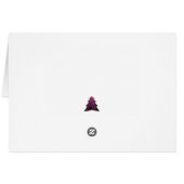Magenta Festive Arbre de Noël Carte de voeux (Dos Horizontal)