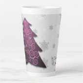 Magenta Festive kerstboomlatte Mok (Voorkant)