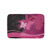 Magenta Floral Pattern Badmat (Voorkant)