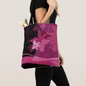 Magenta Floral Pattern Tote Bag (Dichtbij)