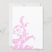 Magenta Flourish Wedding Kaart (Achterkant)