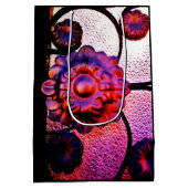 Magenta Flower Medium Cadeauzakje (Achterkant)