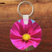 Magenta Flower Sleutelhanger (Achterkant)