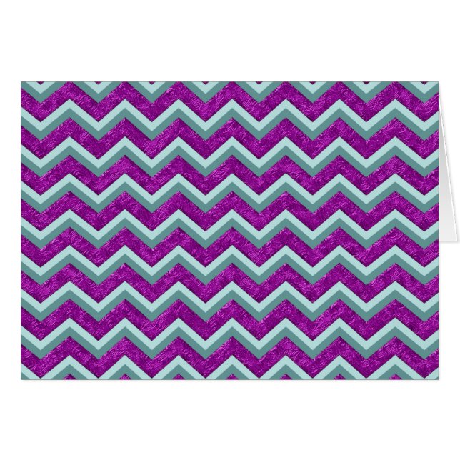 Magenta Folie en Blauwgroen ZigZag Patroon (Voorkant Horizontaal)