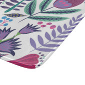 Magenta Folk Art Floral Pattern Snijplank (Hoek)
