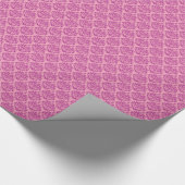 Magenta Frosted Orchid Damask Cadeaupapier (Hoek)