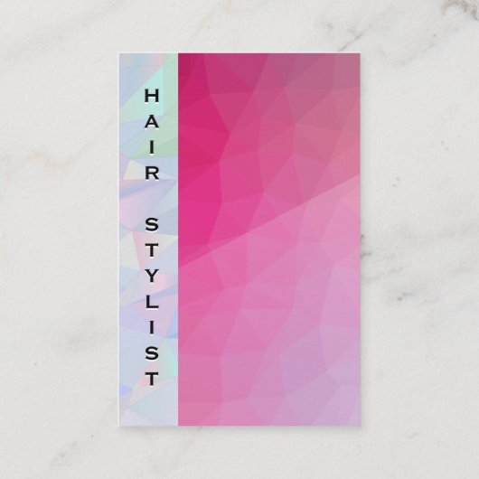 Magenta géométrique | Carte de visite de code QR (Dos)