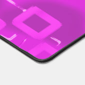 Magenta geometrische vierkanten bureaumat (Hoek)