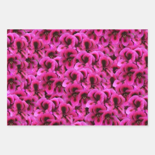 Magenta Geranium Flowers Inpakpapier Vel (Voorkant 2)