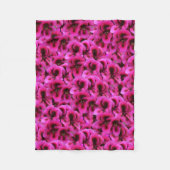 Magenta Geranium Flowers, Small Fleece Blanket. (Voorkant)