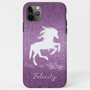 Magenta Glitter Unicorn Hoesje-Mate iPhone Case
