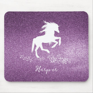 Magenta Glitter Unicorn Muismat