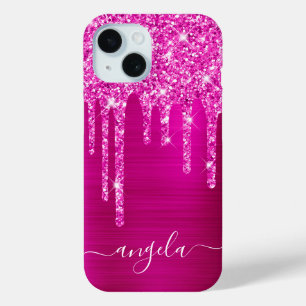 Magenta Glitterdruppels Hot Pink Glam Handtekening