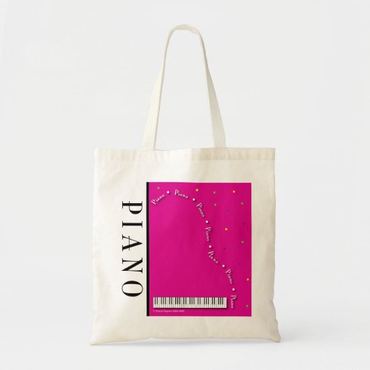 Magenta Grand Piano Bag Tote Bag (Voorkant)