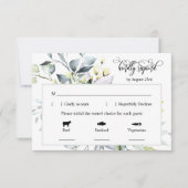 Magenta Green Feuille Carte de réponse 3 choix de (Devant)