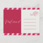 Magenta Happy Valentines Day Briefkaart (Achterkant)