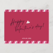 Magenta Happy Valentines Day Briefkaart (Voorkant)