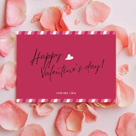 Magenta Happy Valentines Day Briefkaart