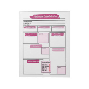 Magenta Healthcare Student Medicatie Sjabloon Notitieblok