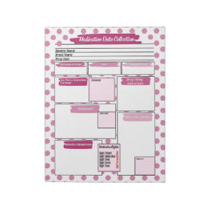 Magenta Healthcare Student Medicatie Sjabloon Notitieblok