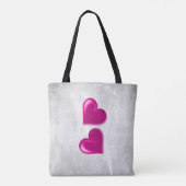Magenta Hearts Sac fourre-tout personnalisé (Dos)