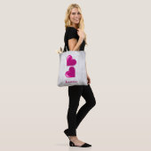 Magenta Hearts Sac fourre-tout personnalisé (Sur le modèle)