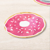 Magenta Hot Pink Donut Onderzetters (Gebogen)