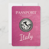 Magenta Italië Paspoort Save The Date (Voorkant)