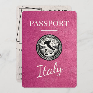 Magenta Italië Paspoort Save The Date