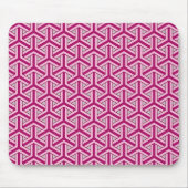 Magenta Japanese Pattern Mouse Pad Muismat (Voorkant)