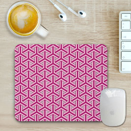 Magenta Japanese Pattern Mouse Pad Muismat