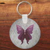 Magenta Jeweled Butterfly Sleutelhanger (Achterkant)