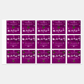 Magenta Kerstman's slee en rendier baklabel Labels (Vel)